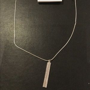 Nine West Pave Stick Pendant Necklace